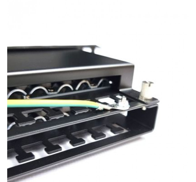Патч-панель Eserver 19" 48хRJ-45 STP 1U cat. 5e з організатором кабеля (WT-2409-cat 5e)