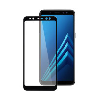 Скло захисне PowerPlant Full screen Samsung Galaxy A8+ (2018), Black (GL605439)