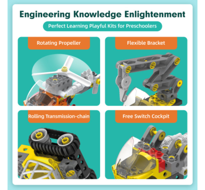Makerzoid Конструктор Makerzoid Big Building Blocks-Mechanical Engineering Team (MKZ-OBK-MET)