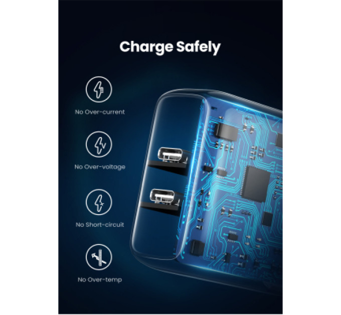 Ugreen Зарядний пристрій Ugreen 2xUSB 40W PD (2xType-C) PD CD243 White (10343)