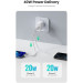 Ugreen Зарядний пристрій Ugreen 2xUSB 40W PD (2xType-C) PD CD243 White (10343)